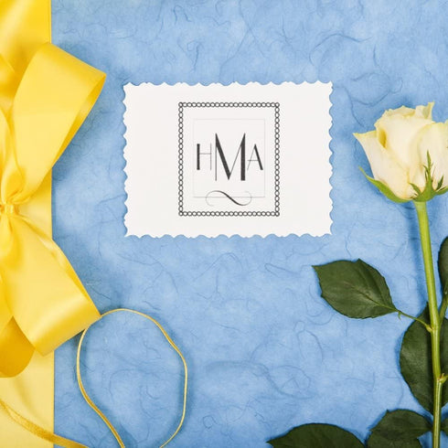 Monogrammed 1-5/8" Parisian Stamper Self Inking, Letter Stamp for Stationary, Cursive Calligraphy, Excellent Bridal