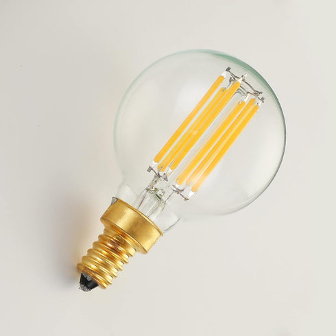 6 Pack Leools E12 Dimmable G16.5 Bulbs, 6W (60W Equivalent), 600lm, Soft White 3000K for Chandeliers, Ceiling Fans