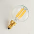6 Pack Leools E12 Dimmable G16.5 Bulbs, 6W (60W Equivalent), 600lm, Soft White 3000K for Chandeliers, Ceiling Fans