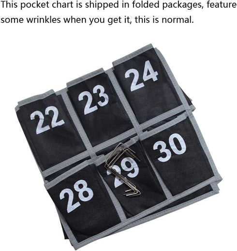 EAMAY 36 Numbered Classroom Pocket Charts for Cell Phones and Calculators, Wall Door Mount Organizer