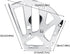 2pcs Hinges(3 Shoes Drawer Cabinet Hinges, Stainless Steel Turing Rack Replacement Fittings, Heavy Duty Wardrobes