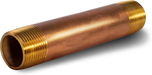 Everflow Supplies NPBR1260 6" Long Brass Nipple Pipe Fitting, 1/2" Nominal Diameter