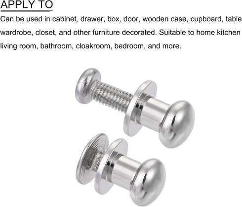Mini Drawer Pulls, 12Pcs Zinc Alloy Mini Round Head Knobs with Screws for Home Cabinet Drawer Handle, Silver Tone