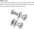 Mini Drawer Pulls, 12Pcs Zinc Alloy Mini Round Head Knobs with Screws for Home Cabinet Drawer Handle, Silver Tone