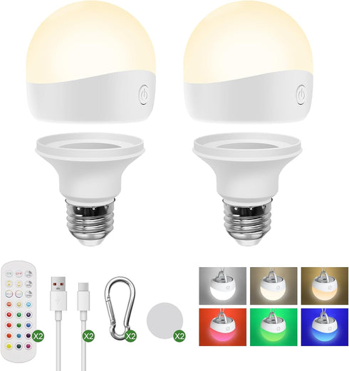 HISTAR Rechargeable Light Bulbs for Sconce and Lamp, E26 Battery Operated Light