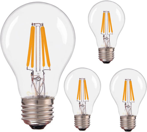 DC12V A19 LED Vintage Light Bulbs, E26 Base 4W (40-Watt Replacement) Edison