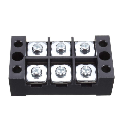uxcell Dual Rows 3 Positions 600V 45A Cable Barrier Block Terminal Strip TB-4503L