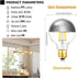 XININSUN Dimmable Half Chrome Light Bulb,6W (60W Eqv.), Anti Glare LED Light Bulbs,G25 Globe Light Bulbs,E26 G80 Silver Dipped Bulb for Bathroom, Vanity, Mirror,4000K Daylight,4Pcs by XININSUN