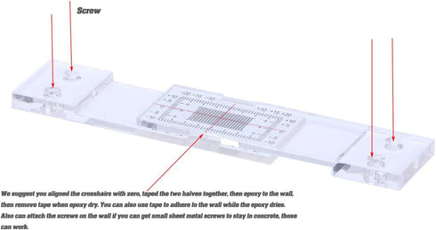 Crack Monitoring Record, Standard Tell-Tale Crack Monitor for Standard and Corner Tell-Tale (1PCS)