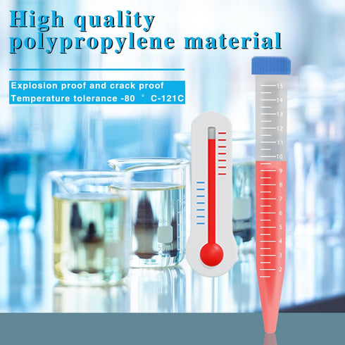 Centrifuge Tubes, 10ml 15mL 50ml Conical Test Tubes with Filter, Leak-Proof Plastic Container with Graduated and Write