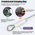 1/4 25ft 6400lbs 7X19 Stainless Steel Cable, Wire Rope with Wire Rope Clamps and Thimble, Breaking Strength, Strands