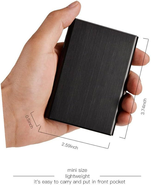 EASTNIGHTS Credit Card Holder - Stainless Steel Credit Card Case Metal ID Card Holder RFID Wallets