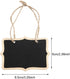 Chalkboard Tags Hanging Wooden Signs, 3.35 x 2.36 Inch Mini Wood Chalkboard Labels (12 Pieces)