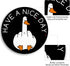 Funny Duck Work Mouse Pad - Small Round Mouse Pads for Desk, Mini Travel Mousepad for Wireless Computer Laptop, Office