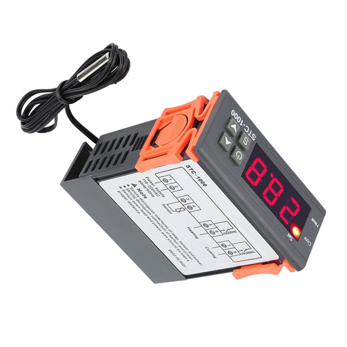 Digital Thermostat, Temperature Controller with Sensor, STC-1000 Digital Temperature Controller for 110-220V.