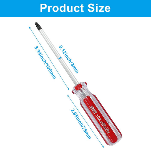 Kemcatui T20 Torx Star Security Screwdriver, Magnetic Tip, PVC Insulated Handle, High Carbon Steel, for Electronics