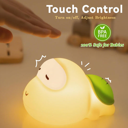 3 Big Head Turtle Night Light, Cute Anime Turtles Lamp with Timer, Levels Touch Dim Baby Night Light for Nursery