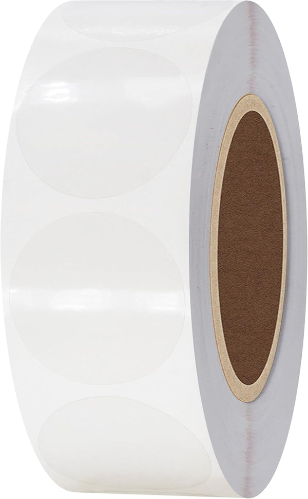 Hybsk 1000pcs Clear Circle Stickers, 1 inch Round Transparent Labels for Sealing