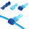 120 Pcs Quick Splice Wire Terminals - Male & Female Blue T-Tap Self-Stripping Quick Disconnects Kit