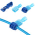 120 Pcs Quick Splice Wire Terminals - Male & Female Blue T-Tap Self-Stripping Quick Disconnects Kit