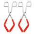 Labs Beaker Tongs, Rubber Coated Chemical Tool for 50mL-2000mL Beakers, Made of Steel with Rubber Sleeves