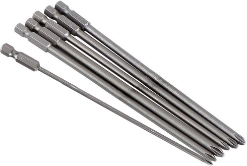 Yakamoz 6Pcs 1/4 Hex Shank Magnetic Cross Phillips Screw Head Screwdriver Bits Set, 5.9-Inch Length