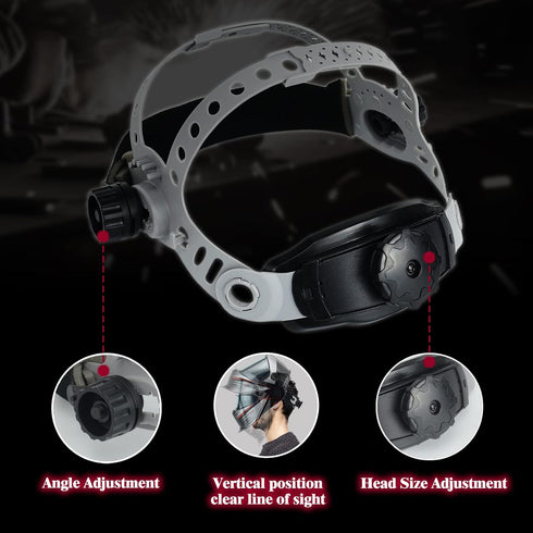 TRQWH Welding Helmet Headgear Replacement - Adjustable Headgear with Sweatband for Side View Welding Helmet Accessories