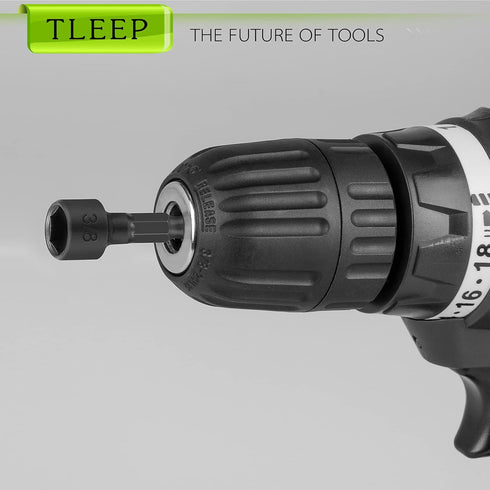 20 x Power Nut Driver Set for Impact Drill, SAE and Metric 1/4 Hex Head Bit Set, Chrome Vanadium Steel