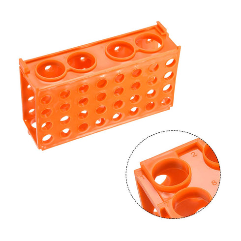 uxcell 80-Well Tube Rack, Polypropylene, Orange for 0.5ml, 1.5ml, 1.8ml, 10ml, 15ml, 50ml