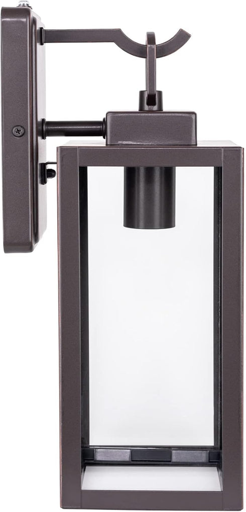 E26 60W, 2-Pack LIT-PaTH Dusk to Dawn Outdoor Wall Lantern, Wall Sconce as Porch Lighting Fixture, Medium Base Max