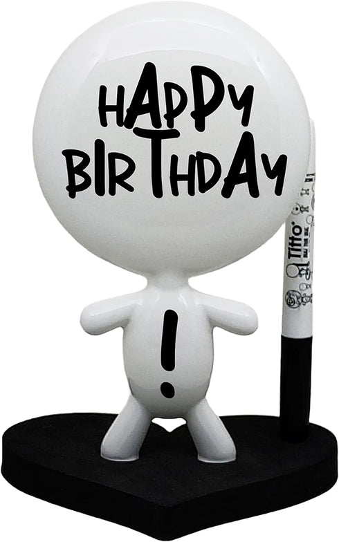 Dry Erase Board - TITTO in Love, Draw Your Ideas - Labor Day - Ceramic Doll - Black Office Design Desk Gift for