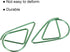 MECCANIXITY Cute Drop-Shaped Paper Clip Decorative Bookmarks with Box 1 Inch Green for Organizing Office Home, Pack of