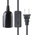2-Pack 375W E26 E27 (6 Extension Hanging Lantern Cord Cable UL with Socket On/Off Button Pendant Lighting - Feet Black)