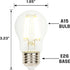 Westinghouse Lighting 5278020 A15 Dimmable Clear Filament LED Light Bulb, 8 Watt (75 Watt Equivalent), 6 Pack