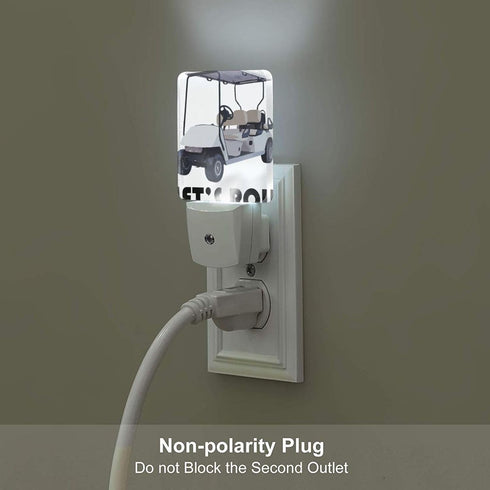 Loklneyk Let's Roll Golf Cart Night Light Plug Into Wall,Nightlights with Light Sensor Dusk to Dawn,Plug in Night