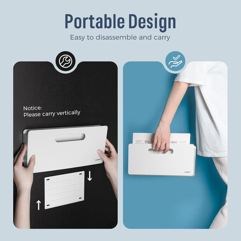 loukin Vertical File Folder Organizer, Wall Mount File Holder for Whiteboard, Refrigerator, Office, Mail, Documents