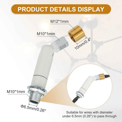 180/350 54x13mm M10 Pack 3) MECCANIXITY Sloped Ceiling Adapter, Degree Fine Thread Sloped Ceiling Light Fixture Adapter