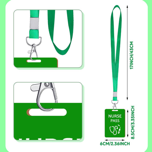 Sabary 6 Sets Hall Pass Lanyards - Unbreakable Wooden Bathroom Passes for Classrooms, Office & School Supplies