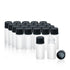 Clear Glass Vials, Small Liquid Sample Vial, Borosilicate Glass with Black Screw Caps, Pack of 20