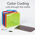 Oxford Poly File Folders, 24 Pack Plastic File Folders with 1/3 Cut Tabs for Letter Size Papers, Blue, Red, Orange,