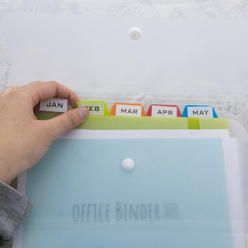 BAZIC Expanding File Folder, 5 Pockets with Tab, Letter Size Plastic Pocket Folders for Office Supplies, 1-Pack