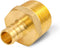 FQNB1234-OM 1/2 3/4'' Inch No Lead Adapters x MIP, Brass Construction, Compatible with PEX