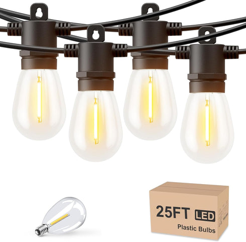 Svater Outdoor String Lights LED 25 FT, Patio Lights for Outside Waterproof