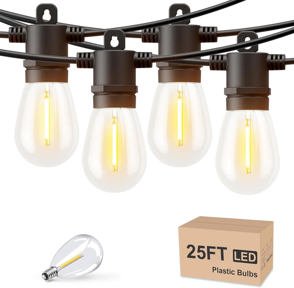 Svater Outdoor String Lights LED 25 FT, Patio Lights for Outside Waterproof