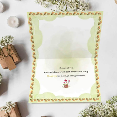 FANCYLUCKY Thank You Card Gifts for Teacher, Funny Teacher Appreciation Card from School Kids Students, It Takes a