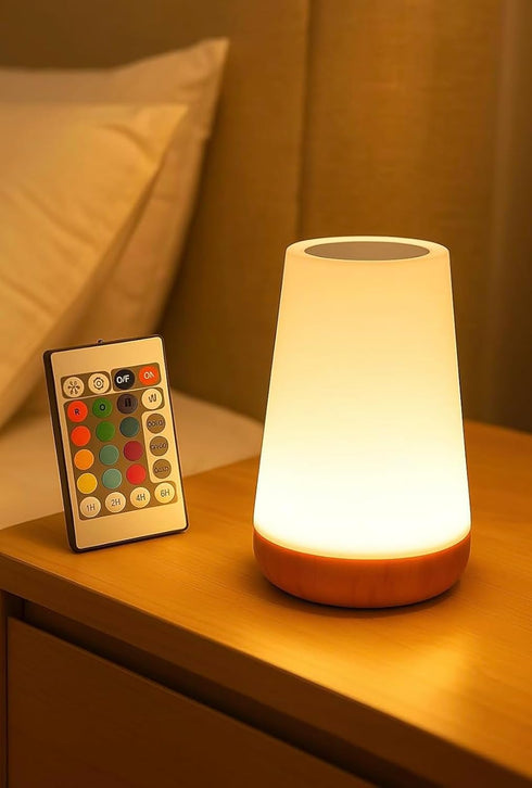 GT INTERNATIONAL GROUP 13 5 LED Night Light Bedside Lamp Touch with Remote Control. RGB Colors Changing. Brightness