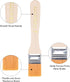 uxcell 6" Paint Brush, 1" Width Soft Nylon Bristle with Wood Handle, Yellow, 12Pcs