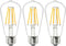 DC 12V ST64 LED Light Bulb 2700K 6W Warm White Edison Filament, E26 Base for RV Marine Boat, 3-Pack