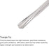 uxcell Wood Chisels Carving Knife, 10mm Chrome Plated Carbon Steel Triangle Tip Hand Tool, 165mm Length