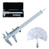 Vernier Caliper 6 Inch + Stainless Steel Feeler Gauge 32 Blade, 6" Stainless Steel Non-Digital Caliper